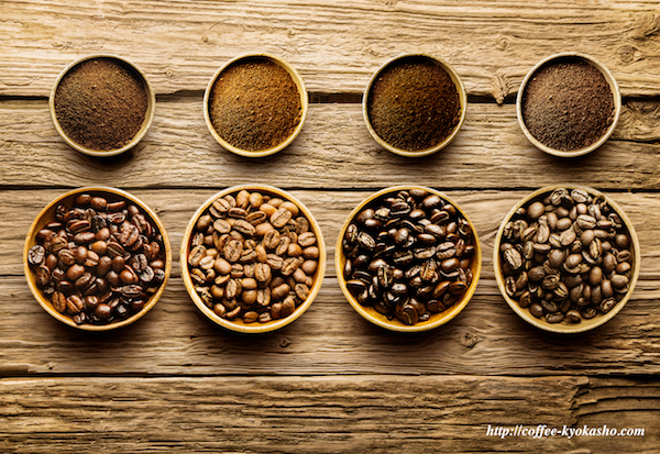 コーヒー豆の焼き加減