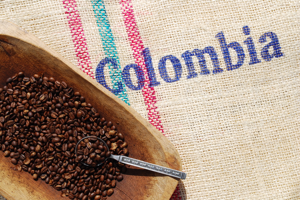南米のコロンビアのコーヒー